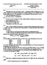 Đề kiểm tra olimpic lớp 10 lần môn Hóa học - Trường THPT Chuyên Thăng Long